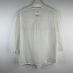Malvin Germany Size 6 Blouse I Love linen Crochet Detail Ballon Peasant Top White Photo 9