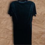 Vintage Dress.com Velvet Dark Green Short Sleeve Maxi Dress Size M Photo 10