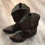 Ariat  Snip Toe Brown Leather Cowgirl Boots Scallop Photo 13