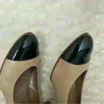 Agl Black Patent Brown Leather Cap Toe Slip On Block Size undefined Photo 3