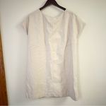 Free People  Sawyer Vegan Suede Mini Dress Size Large Beige Open Back Photo 2