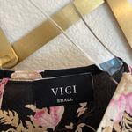 VICI  Black Floral Long Sleeve Top Small Photo 2