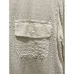 Max Studio Bohemian Seersucker Utility Shirt Size XL Long Roll Tab Sleeve Photo 1