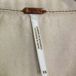 Free People Eisenhower Beige Cropped Oversized Neutral Denim Jacket W-907 Sz XS Photo 6