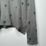 Wooden Ships  Paola Buendia Grey Mini Skull Print Sweater Size S/M Photo 4