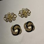 Lot Of 2 Pairs Gold Tone Shoe Clips Photo 3