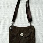 Baggallini Baggalini Rio Brown Cheetah Crossbody Turnlock Flap Water Resistant Nylon Bag Photo 0