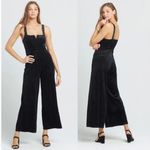 l*space Vera Velvet Black and Silver Jumpsuit - Medium Photo 1