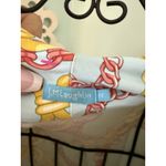 J. McLaughlin  Faux Wrap Catalina Cloth Dress Blue Pink Chains M Stretch Slimming Photo 4