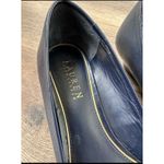 Ralph Lauren Madison Wedge Buckle Slip On Blue Peep Toe Shoes Women's Sz 8.5B Photo 4