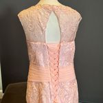 Women’s Pink Tea Length Mother of the Bride Groom Corset Back Dress Size 10 NWOT Photo 5