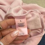Juicy Couture  Pink Embellished Velour Sleep Wear Crew Neck Long Sleeve Size L Photo 8