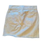 J.Crew | White Denim Distressed Frayed Hem 100% Cotton Jean Mini Skirt Size 25 Photo 4