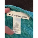 Jones New York  Sport Sweater Womens 2XL Teal Chenille Ribbed Long Sleeve Stretch Photo 5