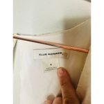 Club Monaco  White Open Back V-Neck Textured Style Tie Back Jumpsuit Size 4 Photo 7