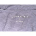 Aeropostale ‎ Crop Top Womens Size M Lavender Short Sleeve Button Front Photo 2