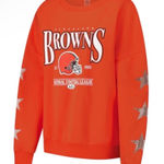 NFL Cleveland Browns Game Couture Oversized Orange Sweatshirt Size Large Photo 0