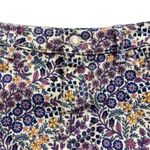 Talbots Fall Dark Purple Floral Stretch Denim Skirt, Size 4 Photo 3