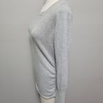 Banana Republic metallic gray Italian yarn cashmere blend crewneck sweater size Photo 4