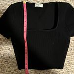 Aritzia Babaton Black Sculpt Knit Square Neck Short Crop- Size XS Photo 9