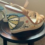 Coach : Caroline (Q632) Strappy Wedges BEACH theme- leather straps- 9B Photo 0