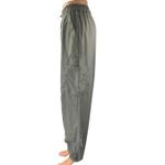 White Fox Boutique NEW White Fox Green Tapered Baggy Trousers Cargo Windbreaker Jogger Pants Sz XS Photo 1