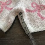 Comfy Luxe High Waisted White & Pink Bow Print Loungewear Shorts Womens Size M/L Photo 5
