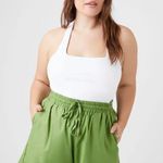 Forever 21 Green Cinched Pull On Drawstring Tie Front Shorts Photo 0