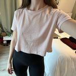 HYFVE Light Pink Ribbed Crop Top Photo 1