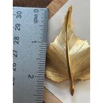 Vintage Gold Tone Leaf & Beaded Circle Brooch Set Photo 5