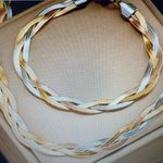 Antiana Accesorio™ 18K Gold IP Stainless Steel Bracelet & Necklace Set Photo 6