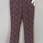 Anthropologie NWT The Essential Slim Straight Trousers Brown Brocade Print sz 6 Photo 4