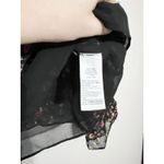 J.Crew‎ Midnight Vintage Floral Ruffle Sheer Long Sleeve Blouse Top Black Size S Photo 6