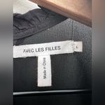 Avec Les Filles  Ruffled Romper long sleeve black relaxed lightweight L Photo 3