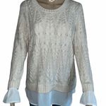 Elle  Layered Cable Knit Sweater  Photo 0