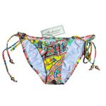 Shoshanna NWT Boho Paisley Floral Side Tie Bikini Bottoms Multicolor P XS Photo 1