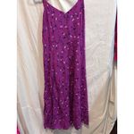 Gap  Purple Floral Smocked Midi Dress Spaghetti Straps Casual Size Medium Photo 1