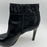 Antonio Melani Black Leather Stiletto Booties Size 8.5 M Photo 4