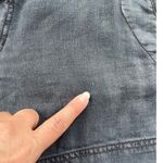 American Eagle Linen Blend Women Shorts 16 Minimalist Relaxed Tie Belt Blue 3.5" Photo 5