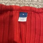 Old Navy NWT  Dress Womens Medium Red Off Shoulder Ribbed Knit Maxi Holiday Long Photo 2