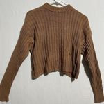 American Eagle  Outfitters Cropped Sweater Women's XS‎ Brown Knitted Pullover Photo 0