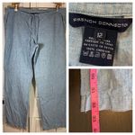 French Connection  Pull On Linen Pants Womens 12 Blue Lagenlook Logom Scandi FLAW Photo 1