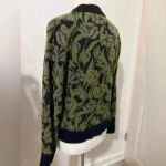 Joie  $278 Wool Junot Crewneck Pullover Caviar Green Black Sweater Twee Preppy Photo 7