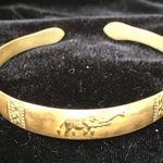 Vintage Elephant Brass Cuff Bracelet Photo 6
