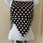 VERO MODA  Vvmary singlet tie back crop tank top Black white polka dot Photo 0