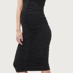 Hatch NWT Ezra Bodycon Dress Black Size 3 bust34 before after during Maternity Photo 0