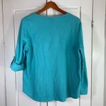 Focus Casual Life Turquoise Textured Quarter Zip Pullover Shirt Women S Cruise Blue Photo 1