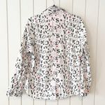 Victoria's Secret White, Black, and Red Snowflake Flannel Pajama Shirt Photo 8