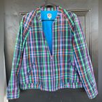 Anne Klein madras plaid zip front lightweight jacket Photo 0