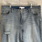 1822 Denim Women's Light Blue Distressed Jeans Photo 2